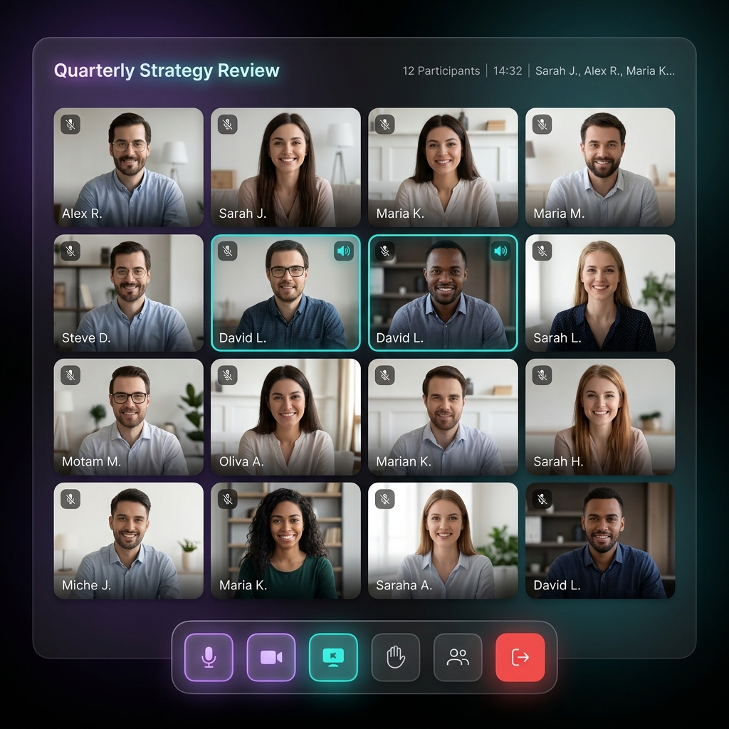 Video Conferencing UI Mockup